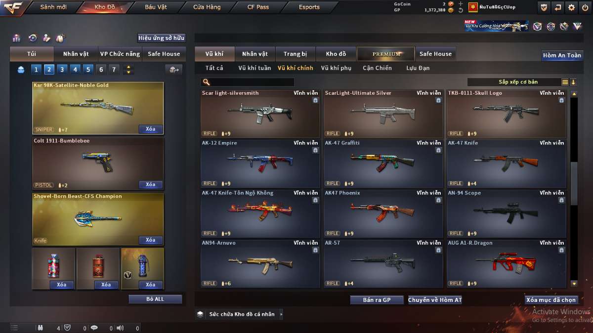 shop acc cf uy tin gia re